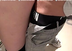 Cute beauty prefers to play with the knob in the game room - risky public