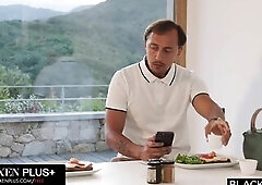 BLACKED Curvy Natural Honey Amalia Davis Sneaks Away To Screw Her BBC Crush