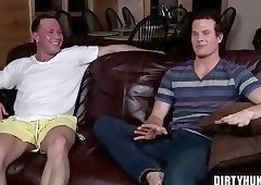 Muscle son oral sex with cumshot