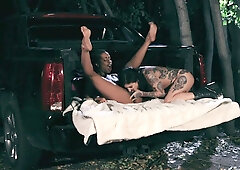 Lesbian Sex so Hot this Chick got Knocked the Fuck Out