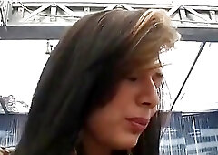 Dashing shemale bent over and anal rammed after sloppy oral