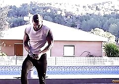 Fabulous Spanish MILF Bianka Blue gets bent over the table and fucked