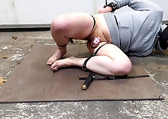 Anal Hook Predicament Bondage With Vibrator And Chastity