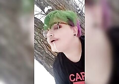 Punk Trans Hunk Outdoor Winter Dream Oral-job