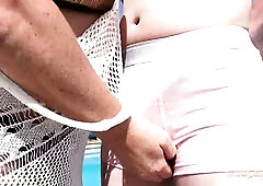In her XXX Debut, 43yo Large Tit mother I'd like to fuck Devon seduces and SCREWS the POOL STUD and gets a admirable CREAMPIE. A little smack of 