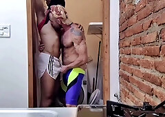 Hooded stud haunted JTW cyclist - with tedbluebear and breno safado