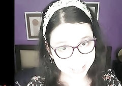 Nice-looking lil tgirl DaniTheCutie holds a thick sex tool in her taut butt this Christmas