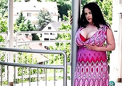 The sun was bright, birds were chirping and Anna Beck was stripping and playing with her soft M-cup blessings. Is this heaven? It's if u're 