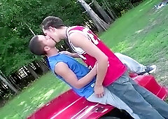 Bootcamp boys get frisky after a naked workout