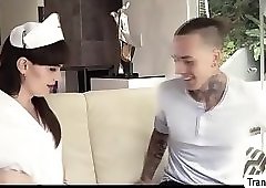 Hot TS Nurse Natalie Mars fulfills her butthole needs