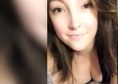 Girlfriend Rubs Her Breasts For U