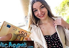 Public Agent - Cute youthful lengthy haired Ukrainian talked into having sex with a stranger outdoors