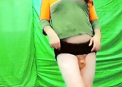 Seductive femboy Crossdresserkitty takes her time with solo pleasure