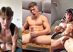 Jock fantasy compilation featuring solo guy sessions and alpha otters