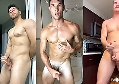 Jock fantasy compilation featuring solo guy sessions and alpha otters