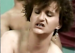 Horney step mamma with admirable body, unattractive face, saggy jumping titties