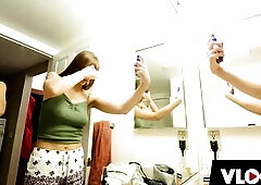 Breasty Mother I'd Like To Fuck, Skinny Golden-Haired And Curvy Brunette Hair In Juicy Photoshoot