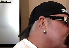 Glory hole blowjob difa sucks cock till cum in mouth ends