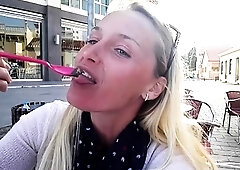 Blonde amateur fucking outdoor