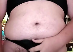 Meaty Man Dressed In Gimp Costume Disrobes and Pops