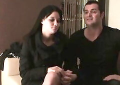 Amateur breasty french chick drilled hard in threeway