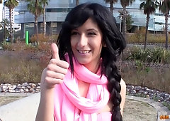 Dark Haired Lady Skinny Coed Megan - First Sex Clip