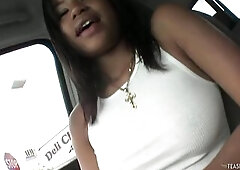 The alluring Carmella Santiago provides her flawlessly tight genitalia in exchange for the opportunity to get a free ride.