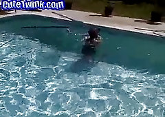 Youthful Guys Poolside Suck Off