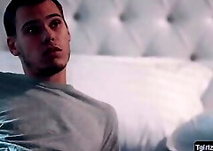 Horny ts Izzy Wilde sucks and takes stepbros cock up her ts ass