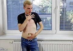 Julian Caro looks like a perfect little slut on the floor