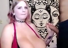 Huuuge Boobs Chubby Teen Wants Warm Milk On Her Tits
