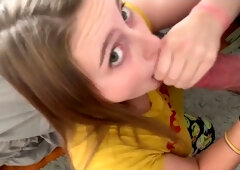 She Could Help but Suck It! Message Me if You Want to Buy the Shirt with My Cum on It