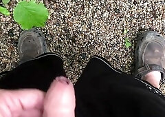 Solo Masculine Outdoor Peeing Compilation