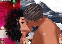 WHAT HAPPENS IN BLACK'S 4K LARGE ASS 3SOME