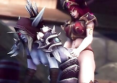 Her Queen second part CG futa sex HD 60fps