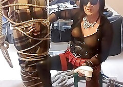 Bondage in wool costume