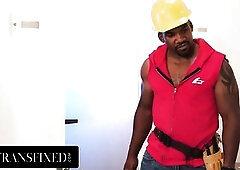 TRANSFIXED - Large Cock Cis Guy Rushes Home To Have A Fun Ivory Mayhem's Hawt TRANS DONG!