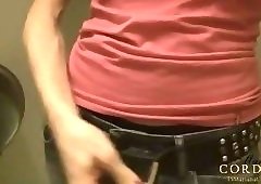 Mariana masturbates in the bathroom