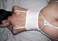 100% Anal - Doggy Style in White Underware