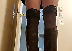 You like my new boots and skirt?
