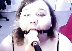 Training with my bang machine. I made it to high setting.