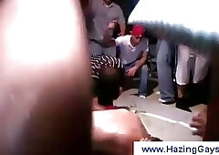 Gays wrestle naked during hazing