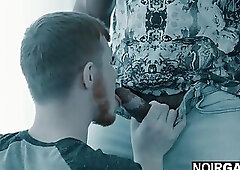 Black stepdad catches son sniffing his jock pants - gay interracial sex