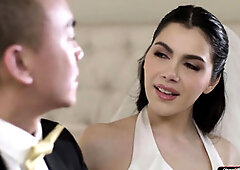 Busty bride anal cheats on wedding day