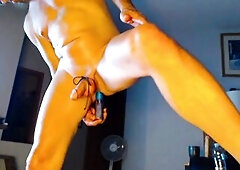 Loganhuge - In nature's garb jerking Knob sliding large sex toy up my loose butt! sheer.com/loganhuge