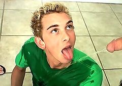 Hosing Down Hottie Hoyt - Hoyt Jaeger, Jeremiah Johnson, and Mike Roberts - Boys-Pissing