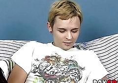 Nice guy answers questions before stripping and jerking off