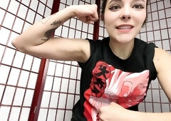 Skinny teen masturbating close up