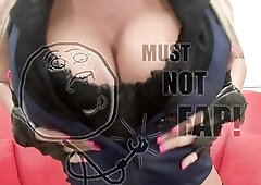 All Natural Large Breasts Blond Cheating Wife Rides the Large Ramrod to take all Thick Cum on her Saggy Breasts