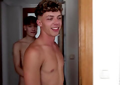 2 sexy young men who love being filmed with their schlongs rock rock hard and culo total of JISM